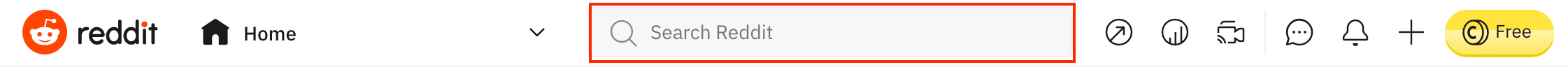search box on reddit