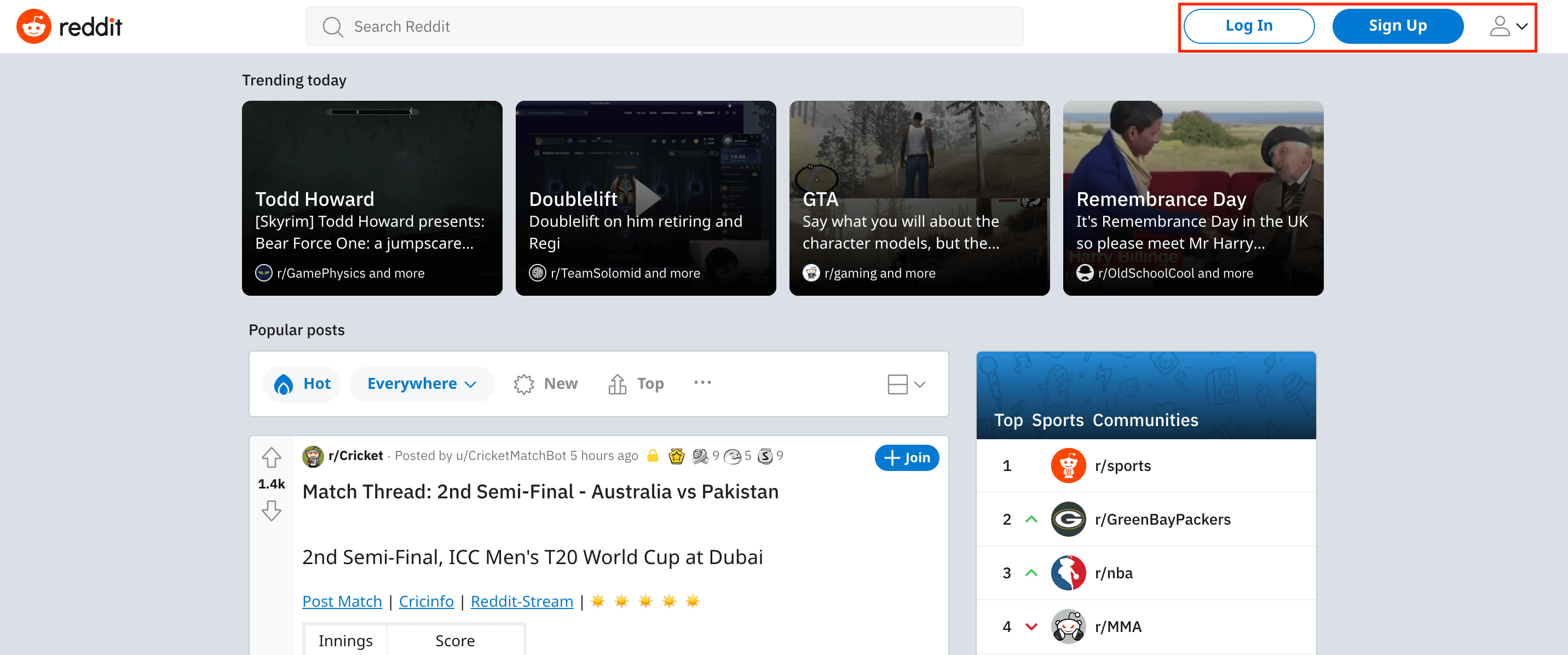 log in to reddit