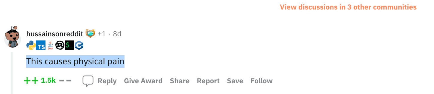 highlighted text on reddit comment