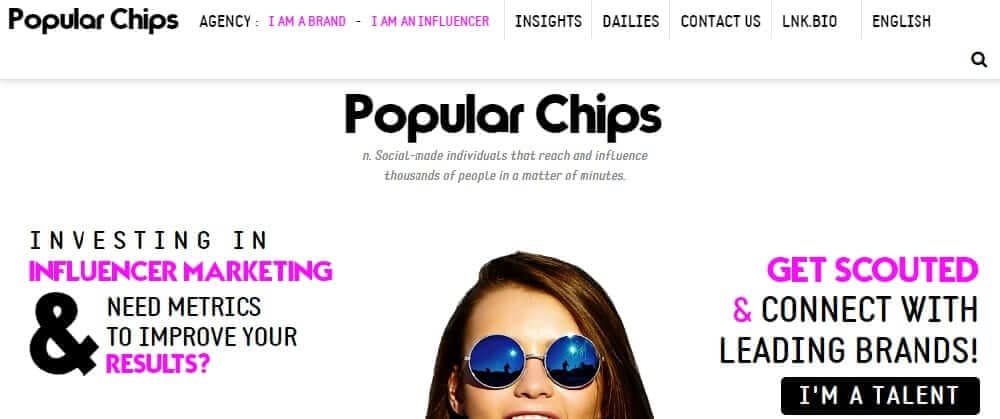 Popular Chips influencer marketing company