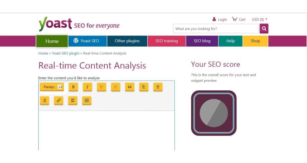 yoast content optimization tool