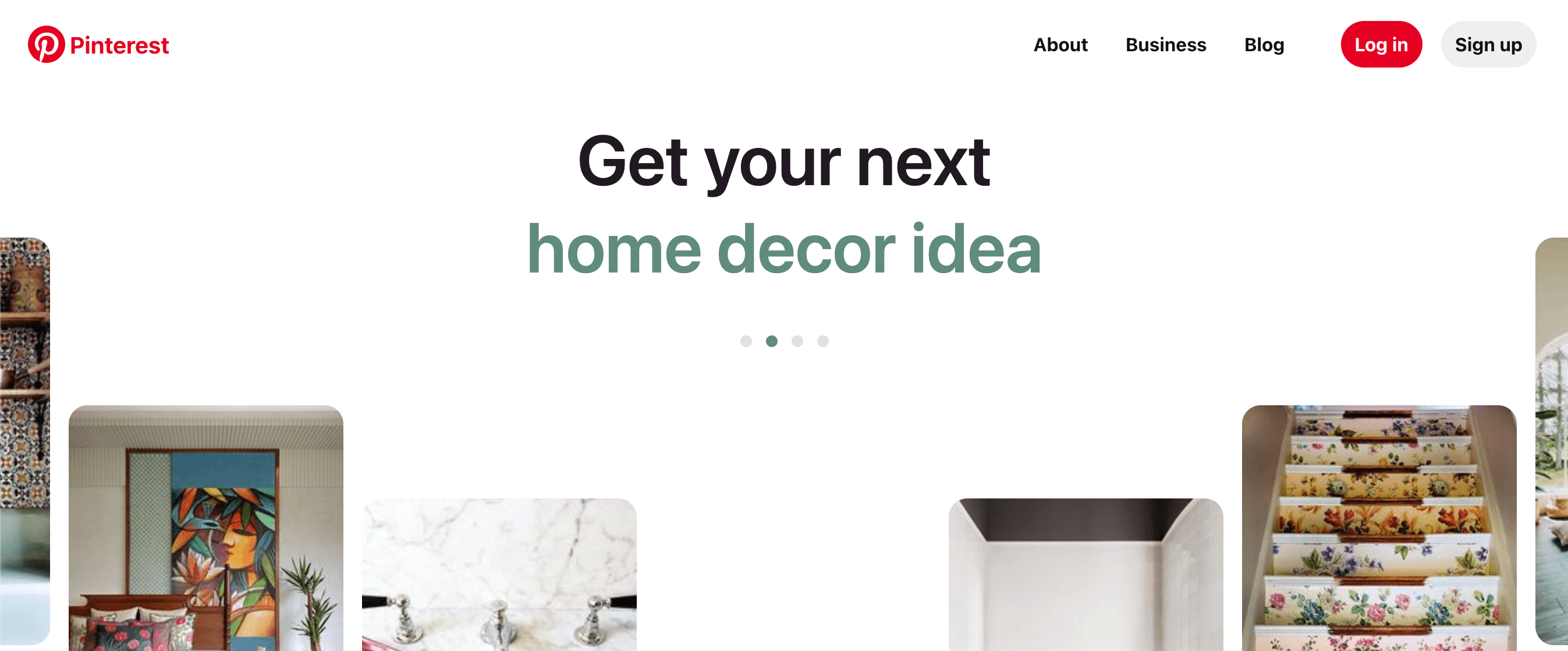 pinterest home page