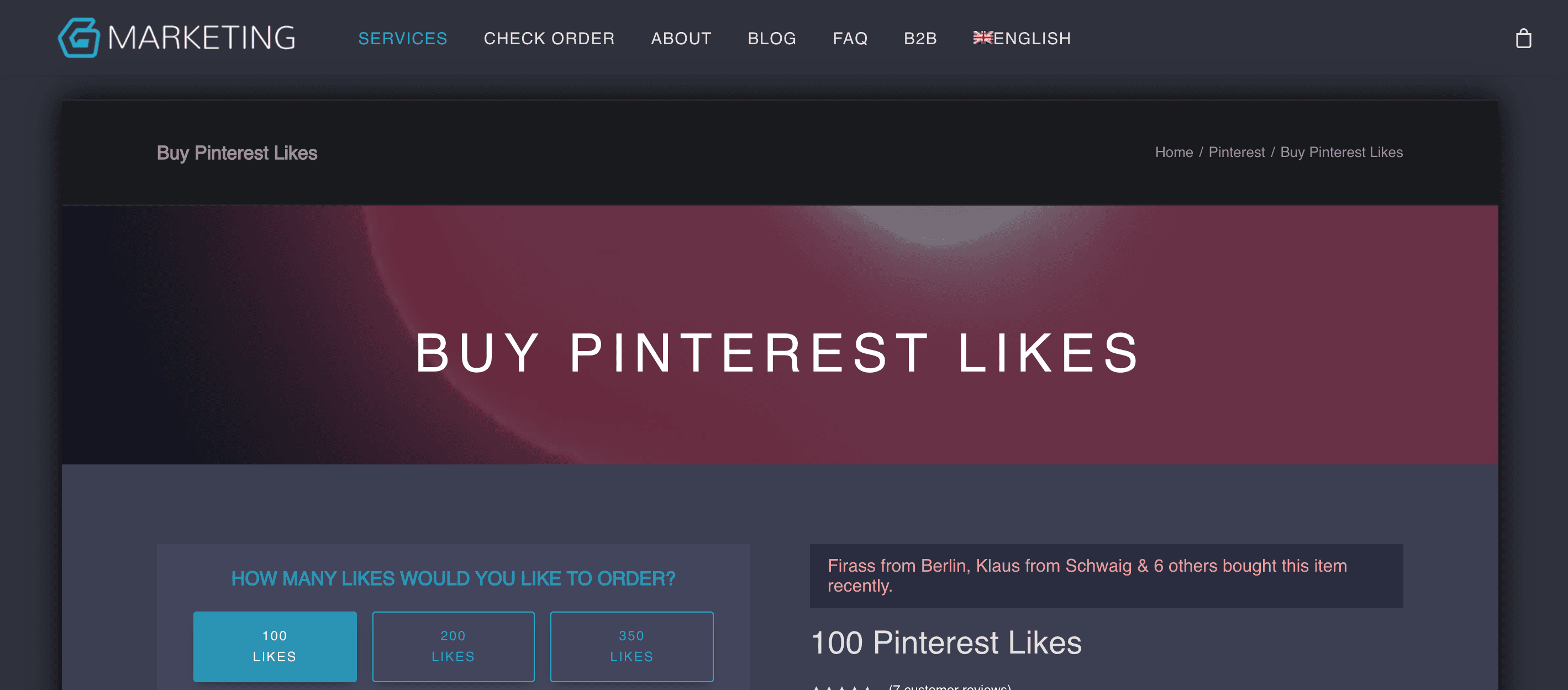 buy pinterest likes