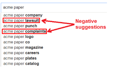 Negative Suggestions