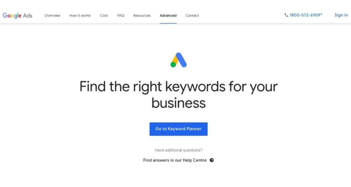 google keyword planner - keyword research tool