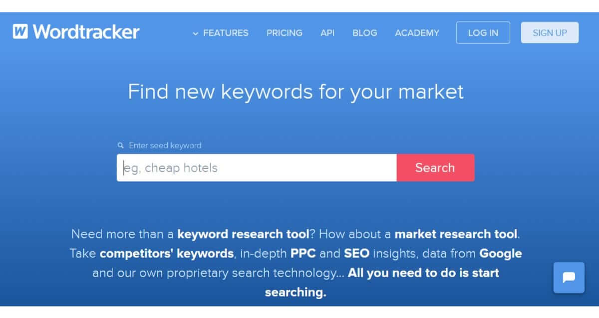 wordtracker keyword research tool