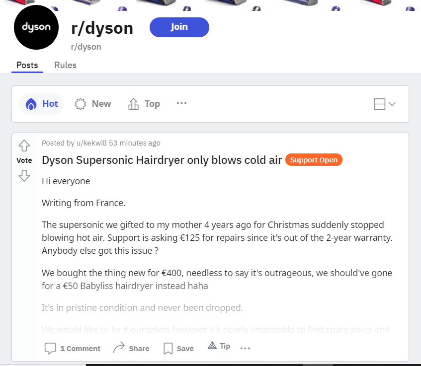 r/dyson subreddit