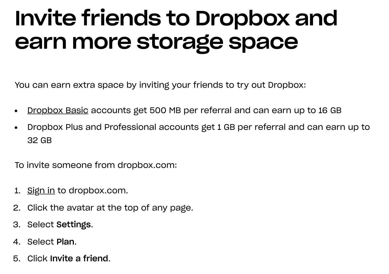 dropbox referral program