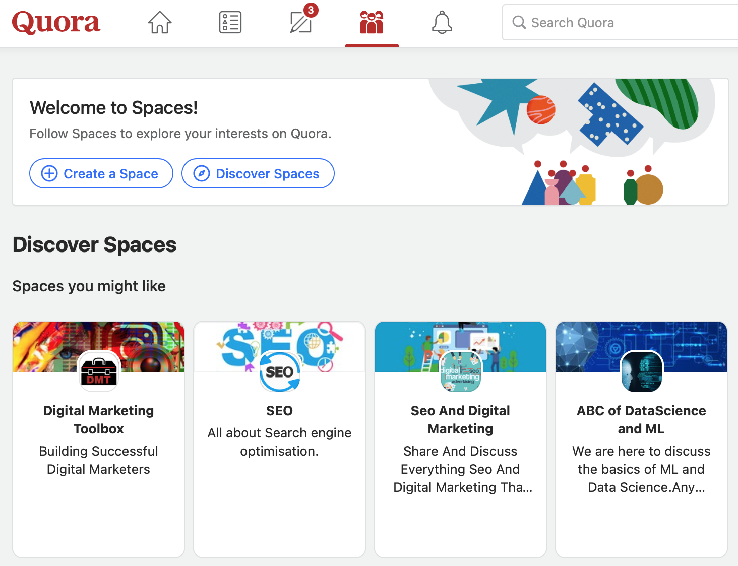 quora spaces