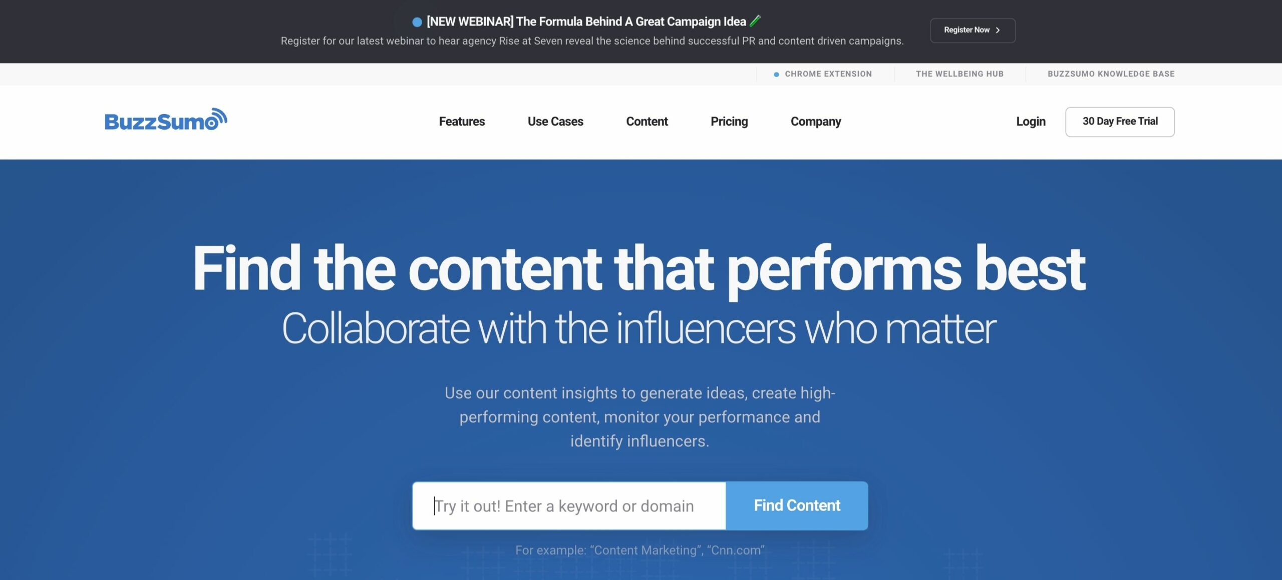 buzzsumo content marketing tool